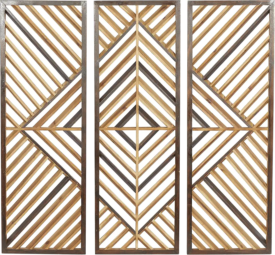 Deco 79 63084 – Decorazione Murale In Metallo, 78,7 X 15,2 Cm, Design Moderno